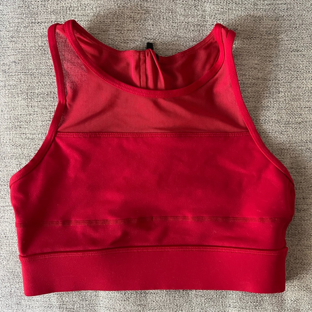 NWOT Zyia Active Red One More Rep All Star Racerback Sports Bra
